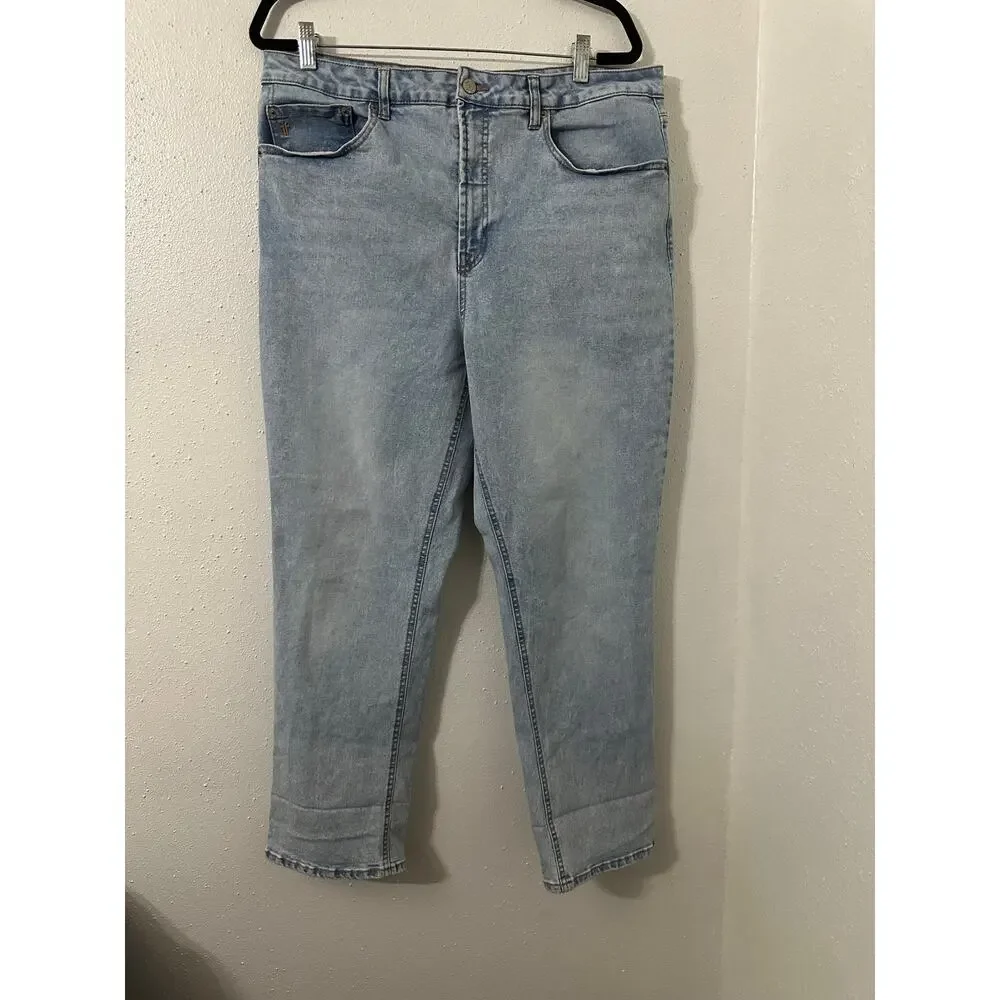 FRYE DENIM straight leg high rise size 14 - Picture 1 of 10